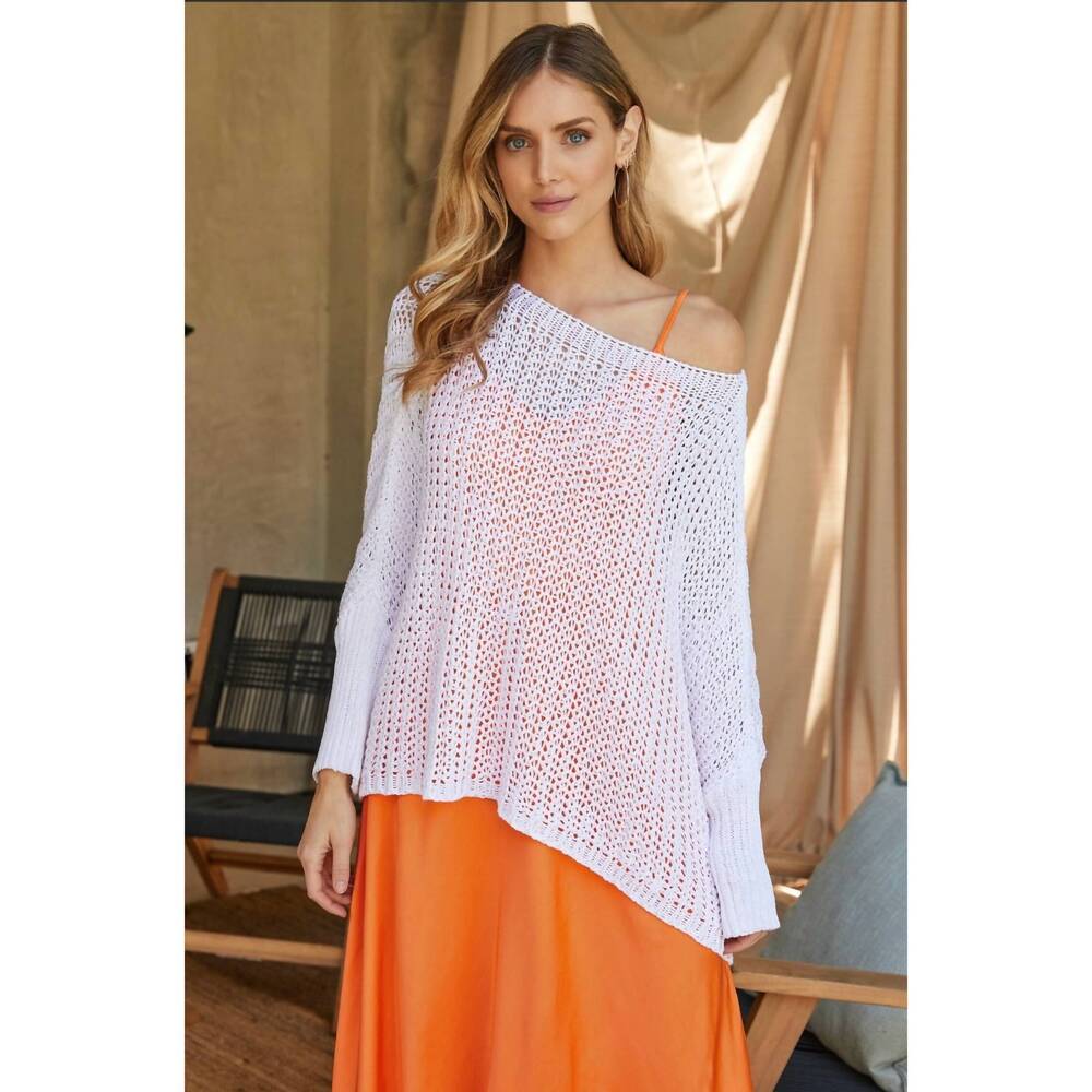 NEW MILIO MILANO the brighton sweater in white